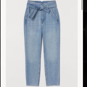 H&M paper-bag jeans